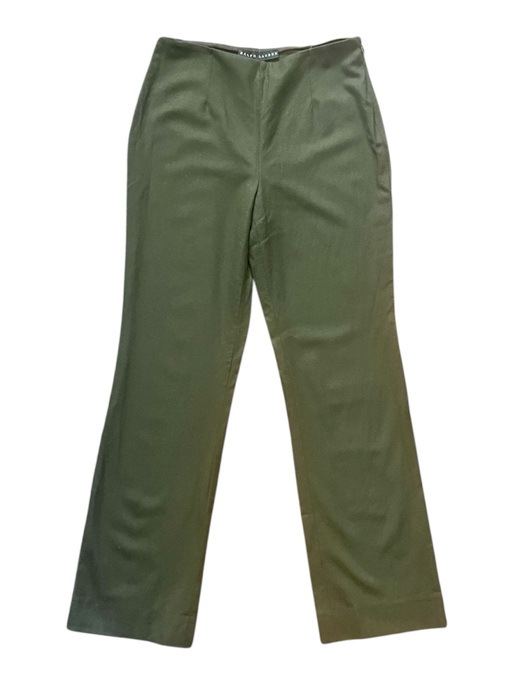 Ralph Lauren Black Label Wool Pants Minimalist Office Casual Classic SZ 4 Green - Picture 3 of 8
